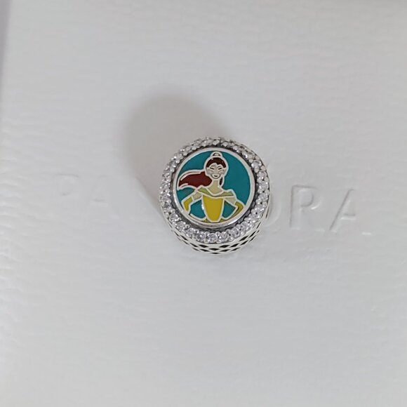 Pandora Run Disney 10K Bead Charm Tiana Pendant S925 Silver with box - Picture 5 of 5